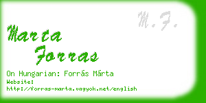 marta forras business card